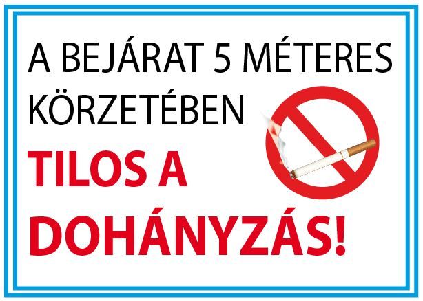 dohányzásellenes bejárat)